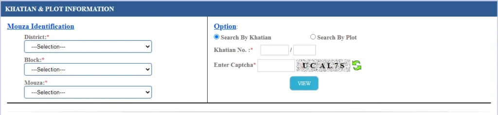 How to discover West Bengal Khatiasn Plot Details by name